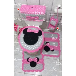 JOGO TAPETES BANHEIRO MINNIE (LOJA ESTA ATIVA) (PRE VENDA)