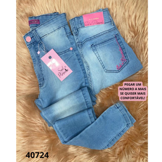 Calça Jeans Feminina Sal e Pimenta Cintura Alta Com Lycra Elastano