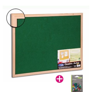 Quadro Aviso Feltro Verde 90x60cm Moldura Madeira + 30 Alfinetes em Oferta na Shopee