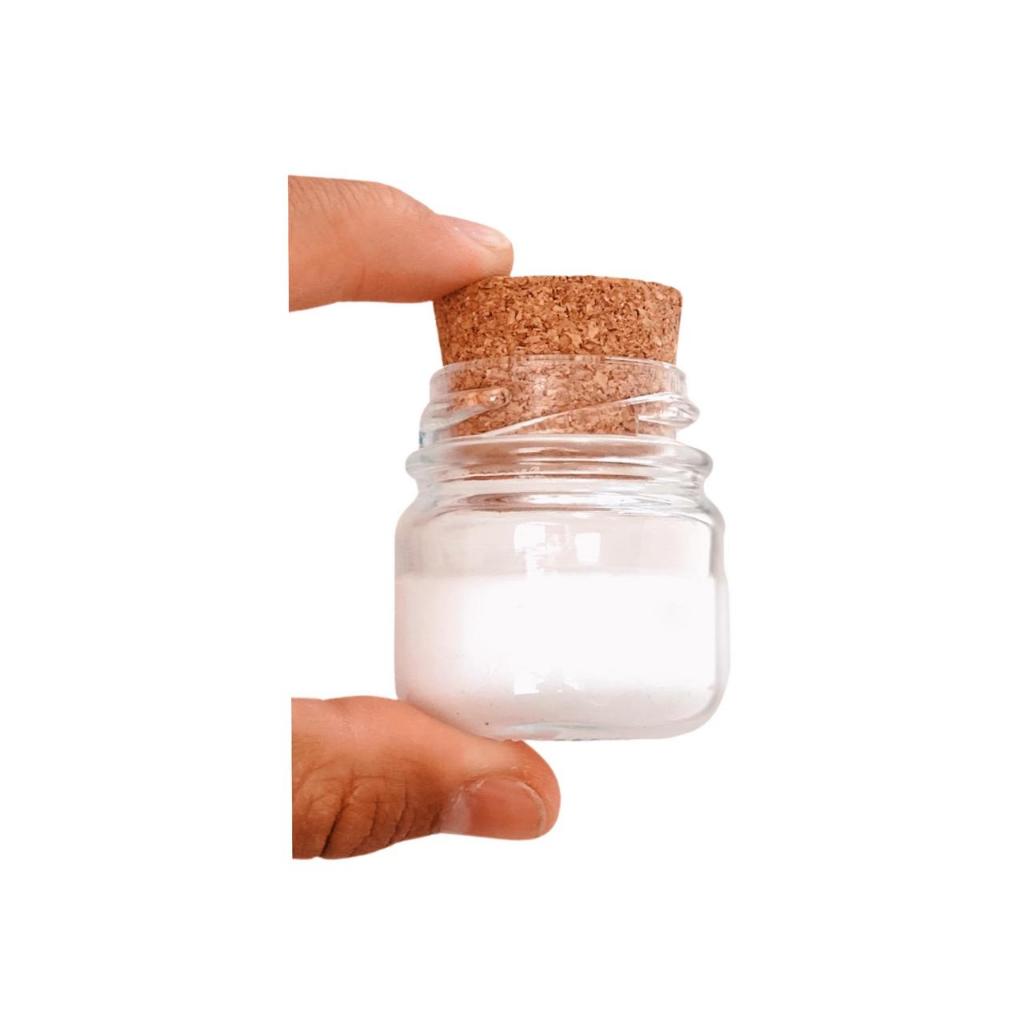 Mini Pote De Vidro 40ml Para Velas Doces Tampa De Rolha 25un