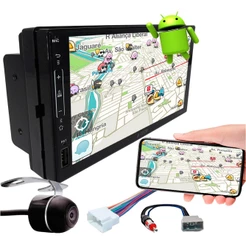 Multimídia 7" Polegadas Android Versa e March 2012 a 2021 Espelhamento GPS Bluetooth USB SD Card + Chicotes + Câmera Ré