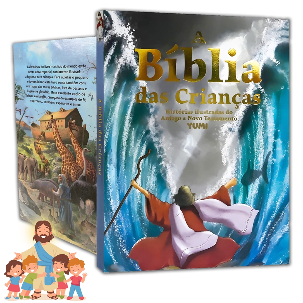 A Bíblia Das Crianças Histórias Do Antigo E Novo Testamento em Oferta na Shopee