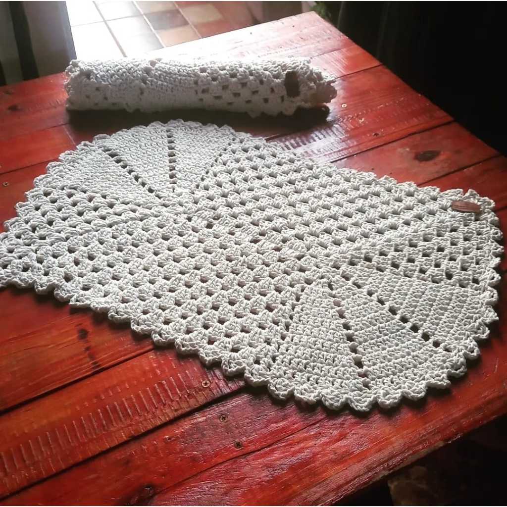 Kit 6 Sousplat Jogo Americano de Mesa Crochê Toalha de Mesa Moda Casa Decoração Supla Suplat Crochet