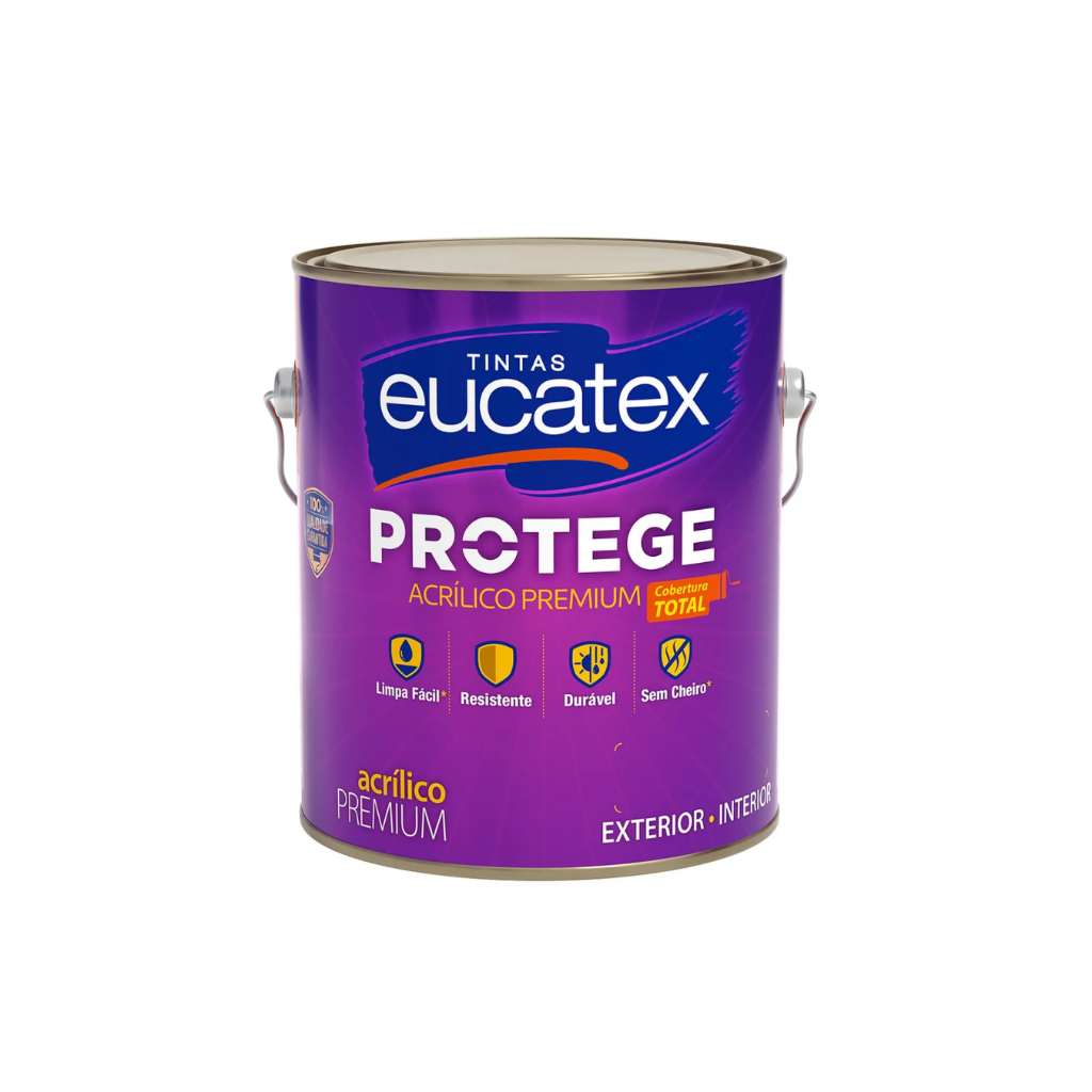 Tinta Acrílica Eucatex Protege Premium Fosco 3,6lt em Oferta na Shopee