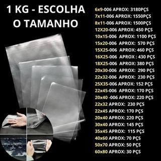 1 KG Embalagem Transparente Saco Plástico Brilhante Sacola/Saquinho- Diversos Tamanhos. Direto de Fábrica em Oferta na Shopee