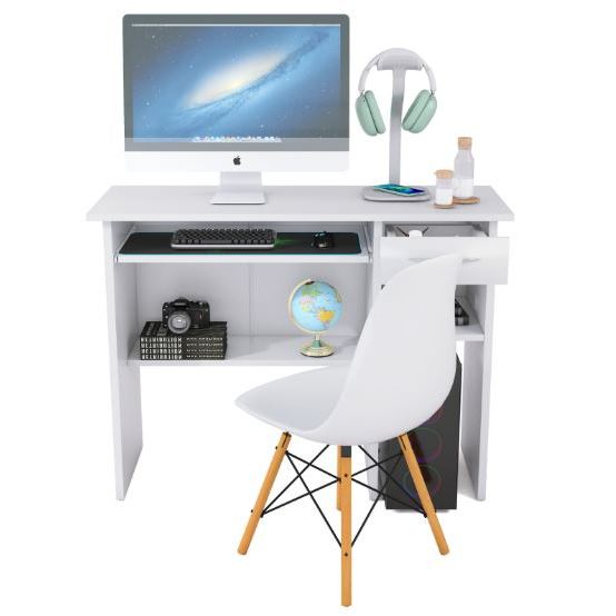 Escrivaninha Para Pc Com Suporte De Teclado E Gaveta 90cm · foto 2