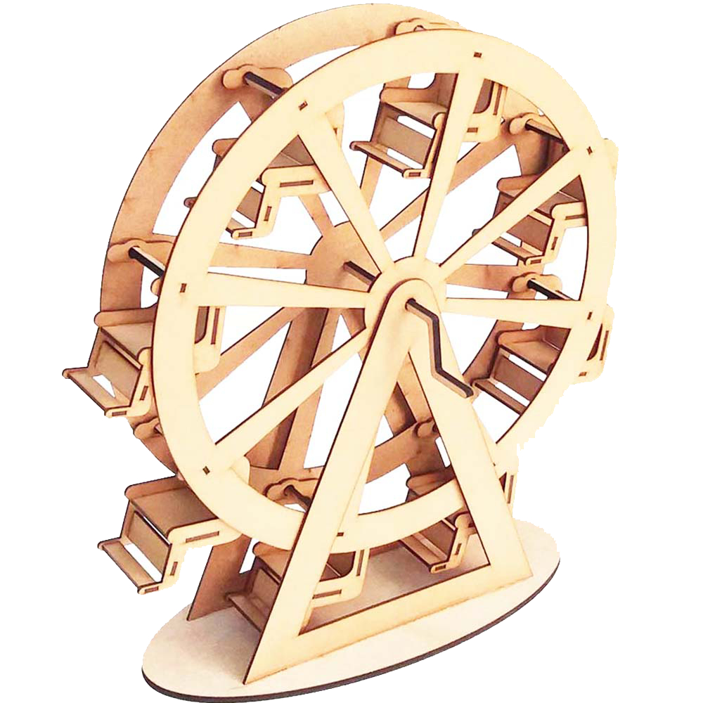 Roda gigante G 48 cm altura mdf decoração festa temática parque de diversão circo aniversário — imagem 2 de 2