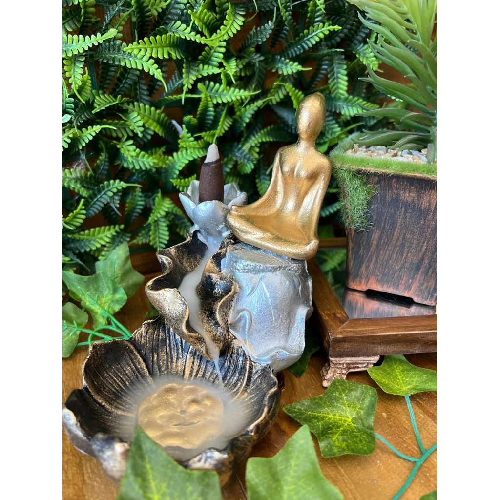 Imagem Porta Incenso Cascata de Fumaça Flor de Lotus