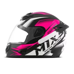 Capacete Moto Feminino Masculino Fechado Mixs Mx2 Storm Brilhante Viseira Cristal TAM. 56 58 60 62