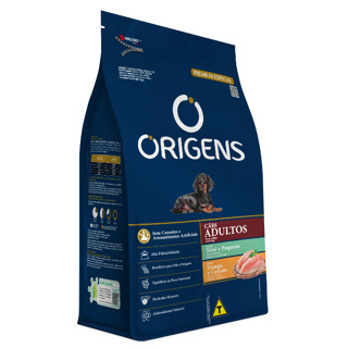 Ração 3kg Origens Premium Especial Cães Adultos Portes Mini E Pequeno Sabor Frango E Cereais 1kg em Oferta na Shopee