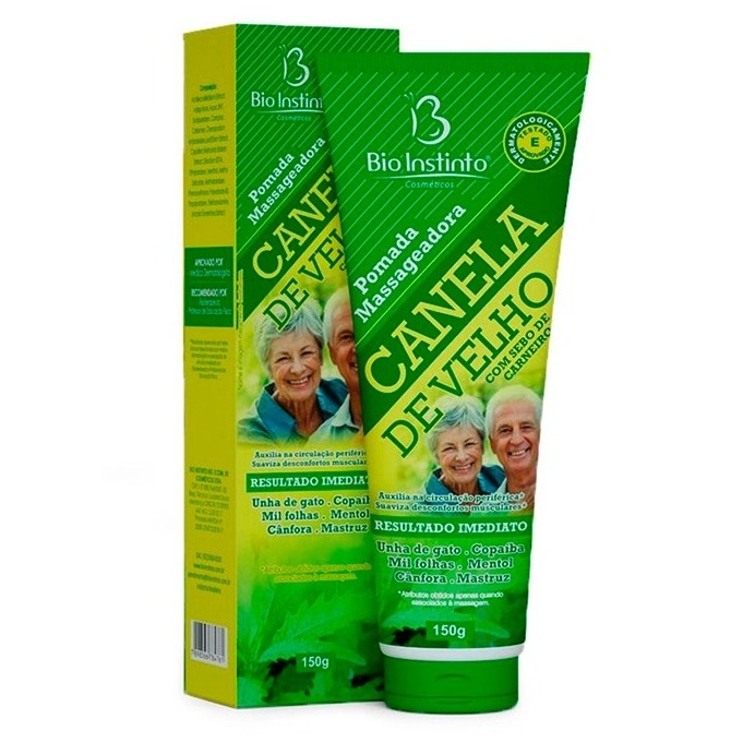 Pomada canela de velho C/Sebo de carneiro 150g