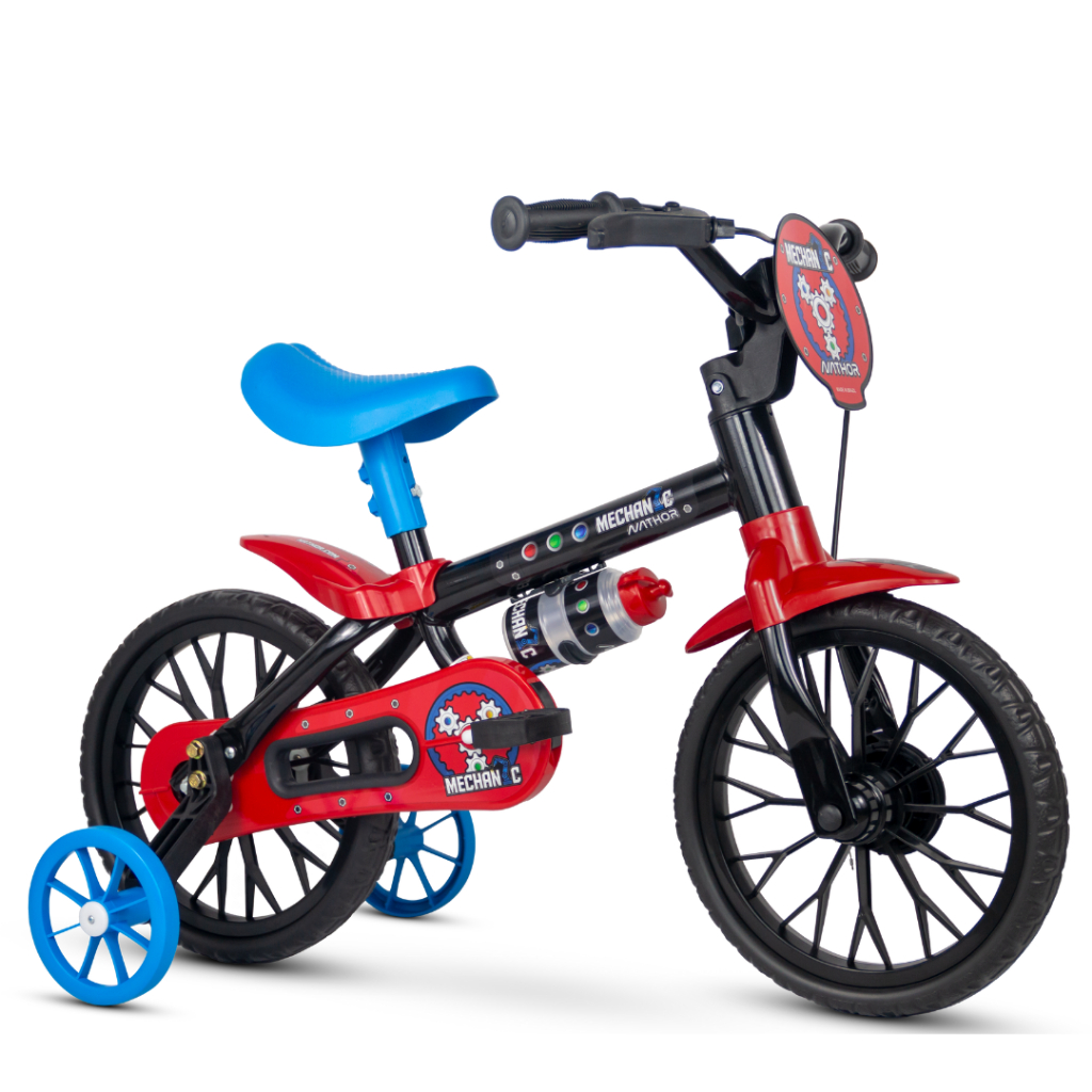 Bicicleta Infantil Aro 12 Com Rodinhas Mechanic Nathor