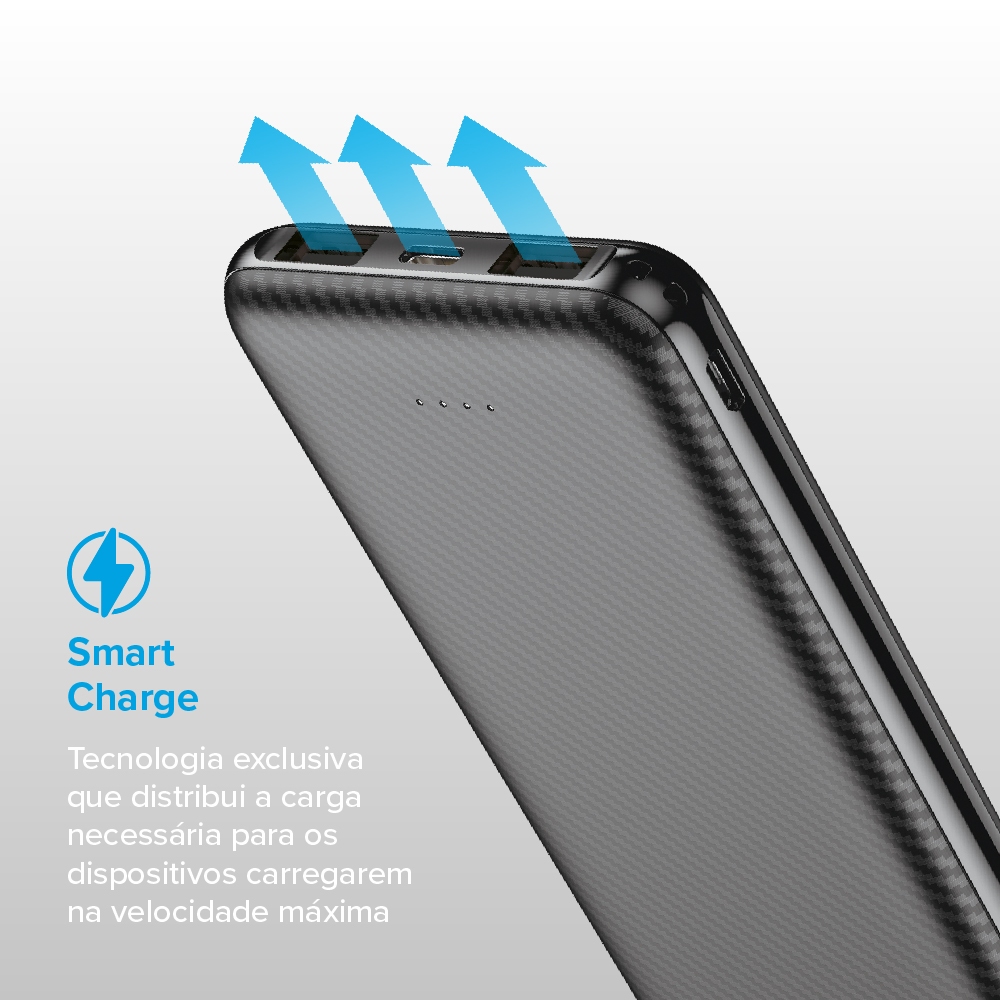 Carregador Portátil Power Bank i2GO 10000mAh com 1 USB-C e 2 USB-A — foto 4