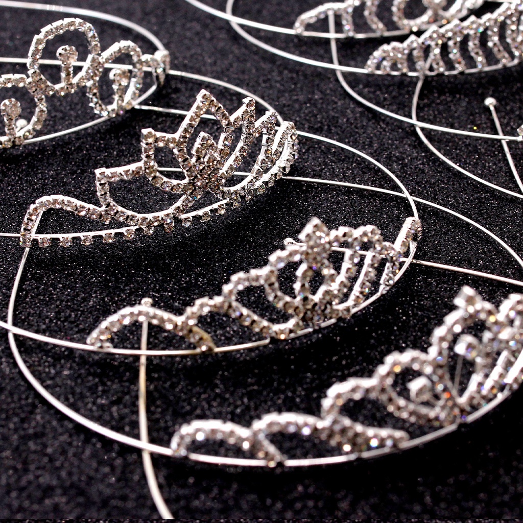 Coroa tiara de Cabelo com Strass Coroa noiva casamento Baile Daminha em Oferta na Shopee