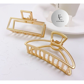 Conjunto 2 Prendendores de cabelo  Piranha de cabelo grande e medio kit dourado fashion em Oferta na Shopee