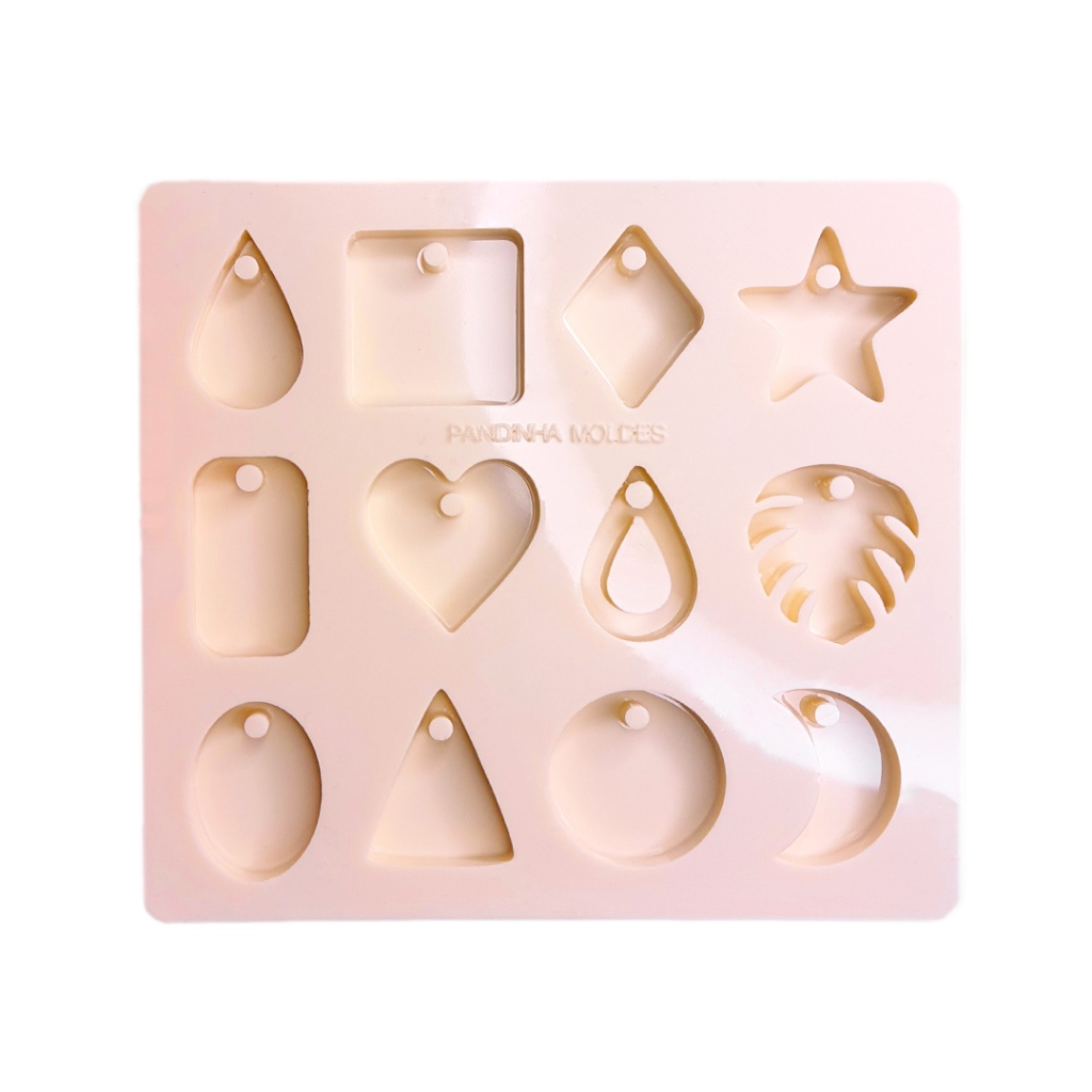 Molde De Silicone Para Resina Mini Pingente ou Biju com 12 cavidades em Oferta na Shopee