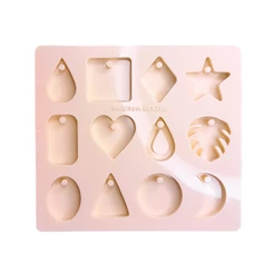 Molde De Silicone Para Resina Mini Pingente ou Biju com 12 cavidades