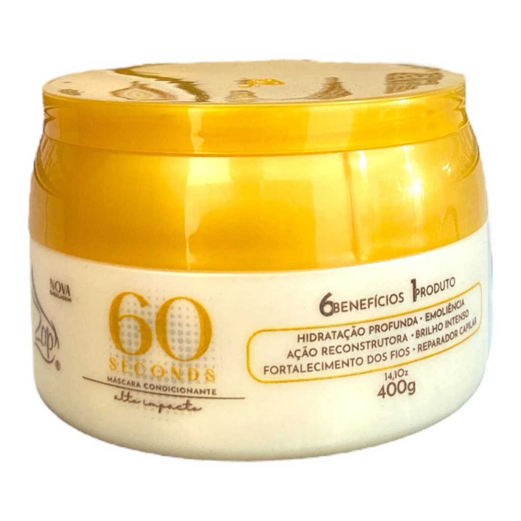 Zap Máscara  Capilar Hidratação Alto Impacto 60 Segundos - 400g em Oferta na Shopee