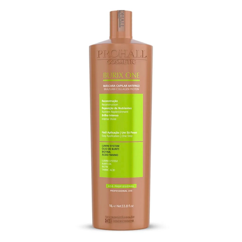 Definitiva Cabelos Crespos e Afro Burix One Prohall 1 Litro Original