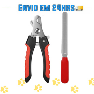 Kit Alicate Pet Tesoura Corte De Unhas Caes Gatos + Lixa Pet Porte Médio em Oferta na Shopee