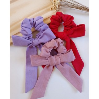 Scrunchie Laço Longo para Amarrar Confeccionado em Linho