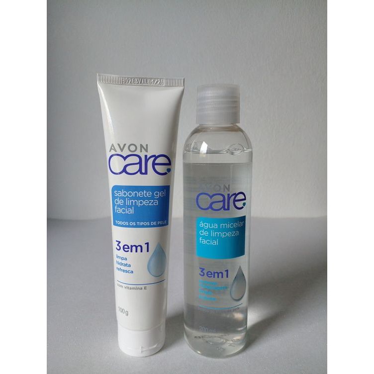 Kit facial avon care gel de limpeza+creme facial