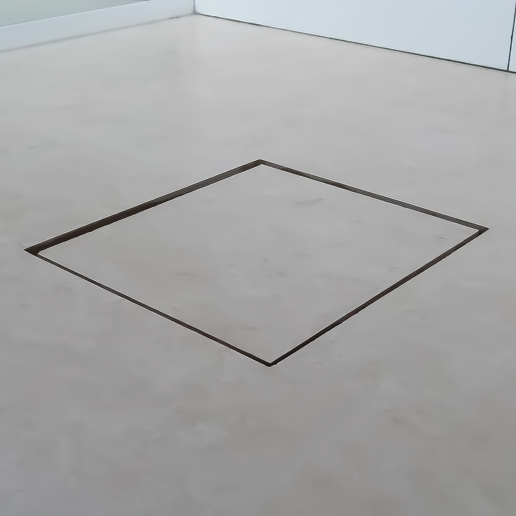 Detalhes do Ralo Invisível Oculto 15x15cm Seca Piso Porcelanato Inteligente Tela Grelha Embutida Cinza Luxo Top