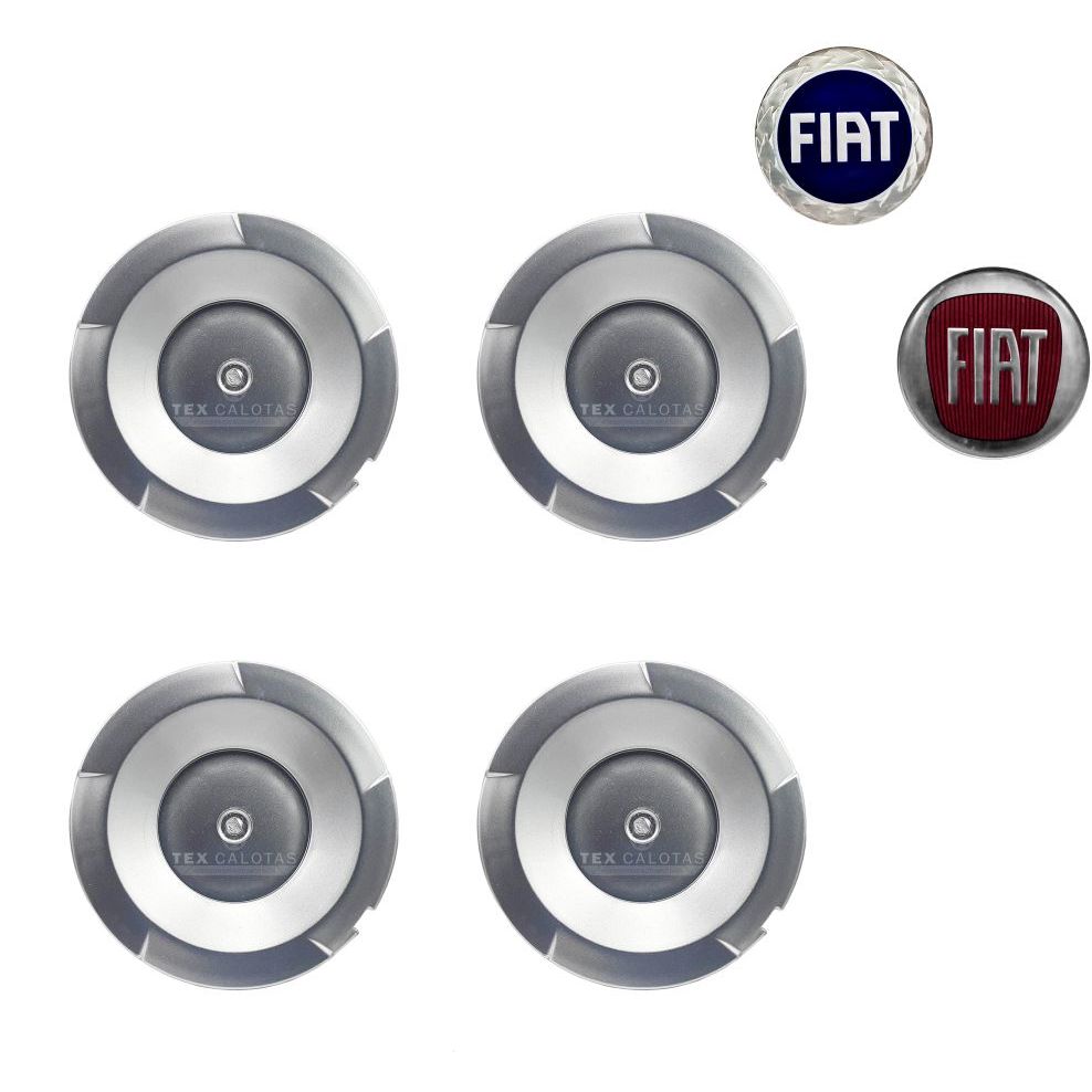 Jogo de Calota Centro Fiat Stilo Abarth Roda Liga Leve Aro 14 15 17 (jogo 4 unidades)