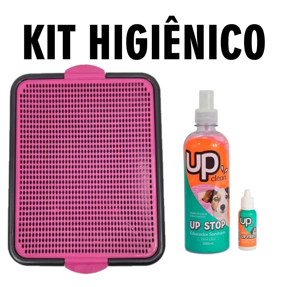 Kit Sanitário Canino Pet - 1 Banheiro Higiênico + 1 xixi Pode 20Ml +1 xixi Não Pode 500Ml em Oferta na Shopee