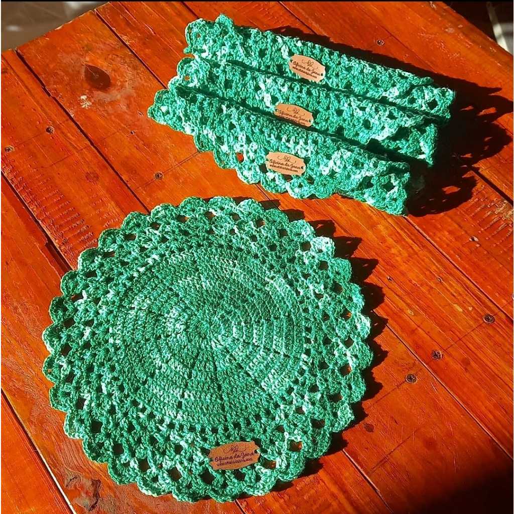 Kit 15 Sousplat de Crochê Supla Centrinho de Mesa Decoração de Mesa Casa Decoração Cozinha Presente