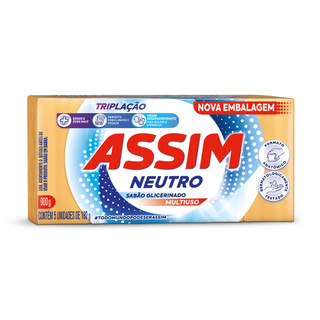 Sabão em Barra Neutro Assim Unitário 900g em Oferta na Shopee