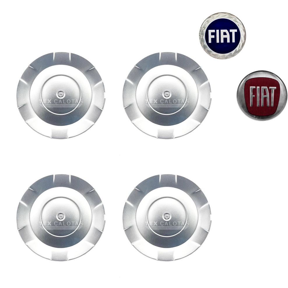 Jogo de Calota para Centro de Roda  Fiat Stilo 8V aro 15 (jogo 4 unidades)
