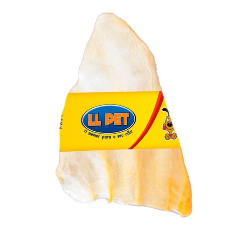 Petisco Natural Orelha Bovina Desidratada Mordedor Cão LL PET (UN)