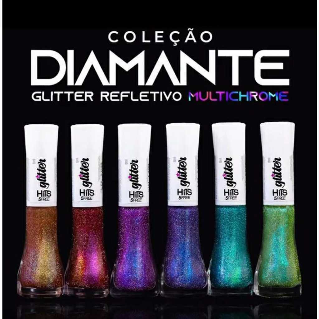 Esmalte Hits Diamante Glitter Refletivo Multichrome