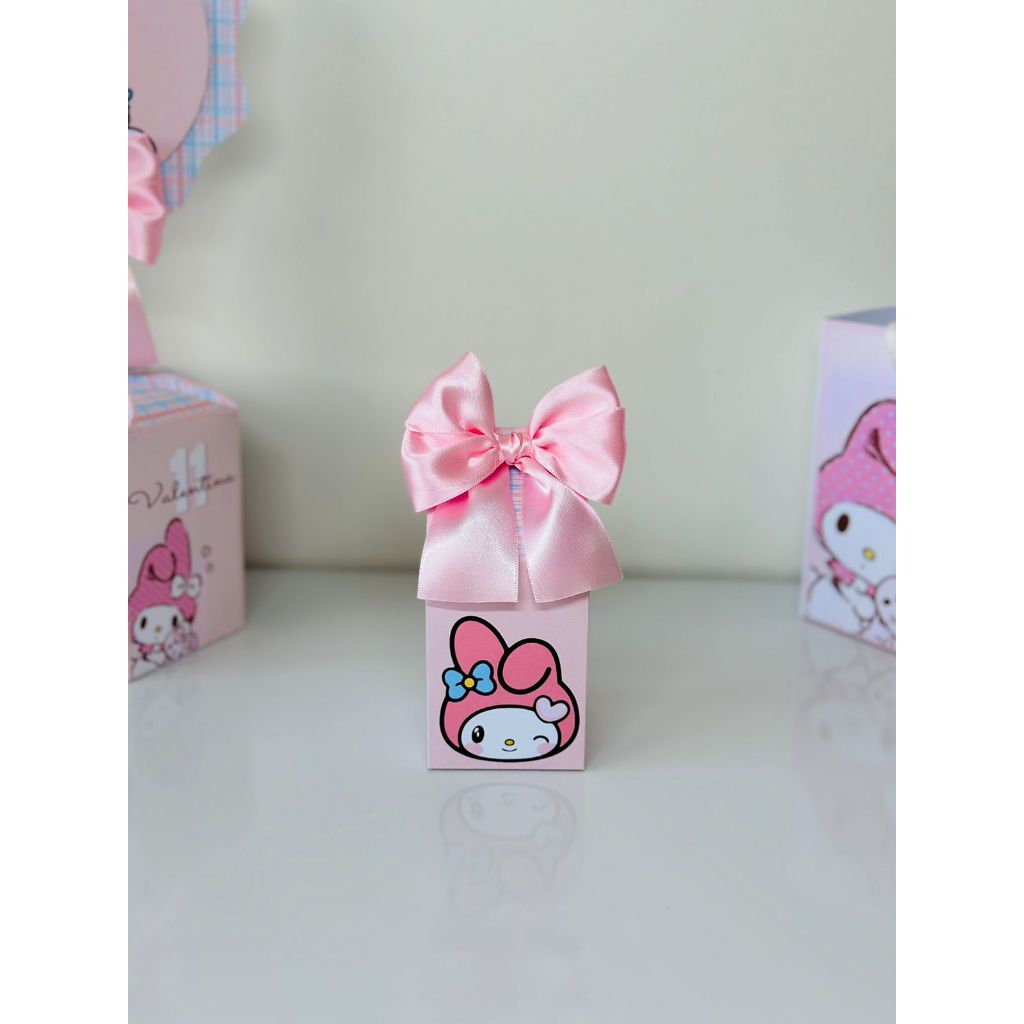 Caixa Milk Personalizada My Melody e Kuromi Lembrancinha para festa da My Melody