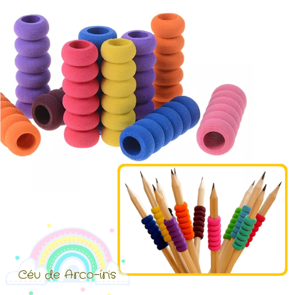 Apoio Escrita Lápis Gomado Espuma Borracha em Oferta na Shopee