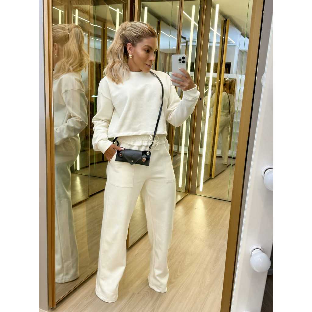 Conjunto Moletom Moletinho Blusa E Calça Feminino