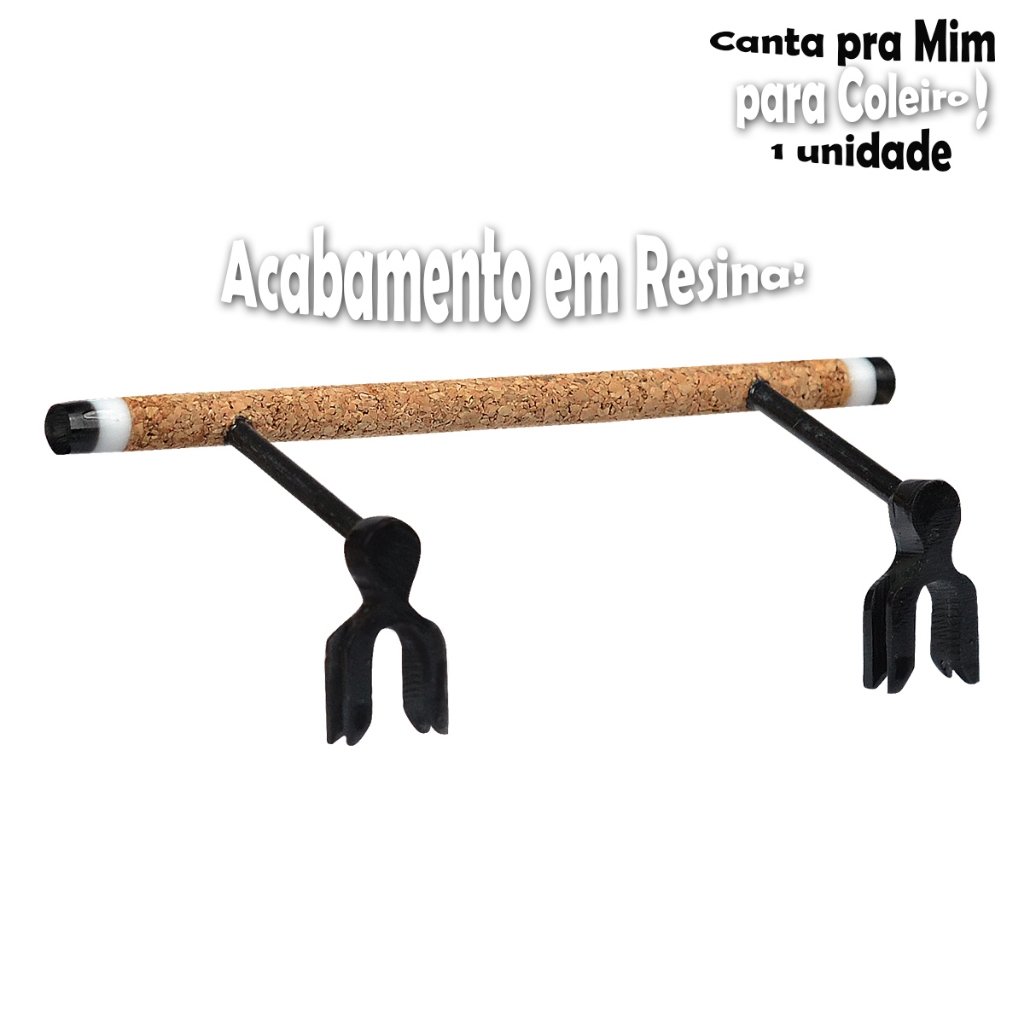 Poleiro Frontal Dorminhoco Canta Pra Mim Luxo Gaiolas de Coleiro Feito em Acrilico e Resina