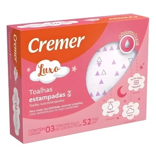 Toalha Cremer Luxo Estampada em Oferta na Shopee