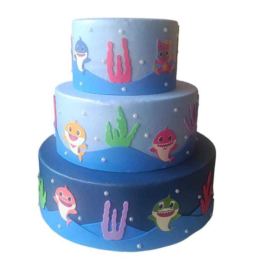 Bolo Fake Baby Shark em Oferta na Shopee