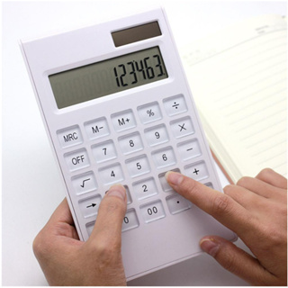 Calculadora De Mesa Ultra Fino Com 12 Dígitos / Tela Grande / Botões De Cristal em Oferta na Shopee