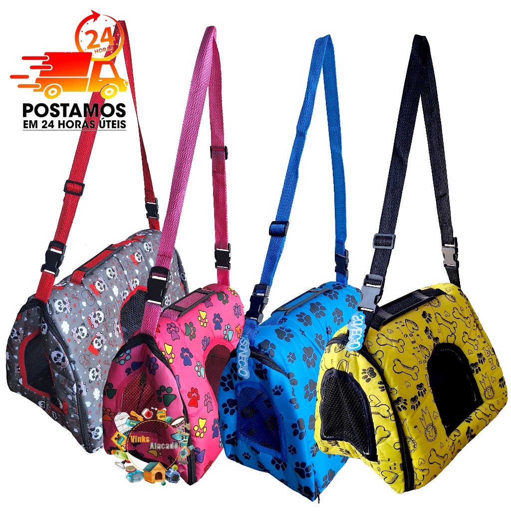 Bolsa Mala Casinha Luxo Transporte de Pet Para Cachorro Gato Coelho Excelente Para Viagem Passeio Avião Onibus