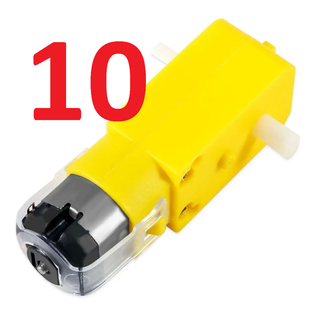Motor 3 a 6v dc com Caixa de Redução Chassi Carro (10 unidades)