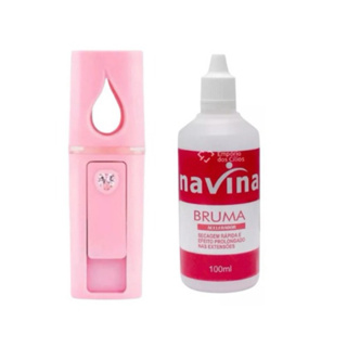 Kit extensão de cílios Bruma Acelerador Navina e Nano Mister Spray Vaporizador em Oferta na Shopee