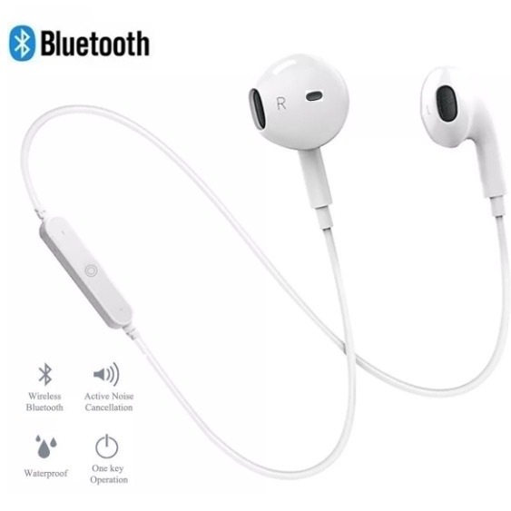 Fone de Ouvido sem Fio Bluetooth 5.0 Intra-Auricular Esportivo S6 em Oferta na Shopee