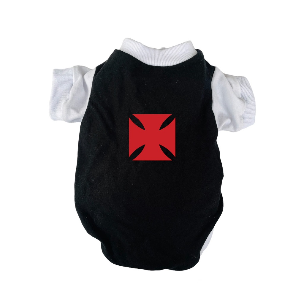 Camiseta Pet Vasco algodão cachorro gato filhote camisa roupa verão fresca