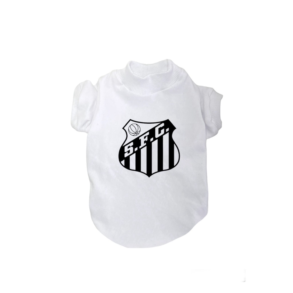 Camiseta Pet Santos Cores Camisa Futebol cachorro gato filhotes