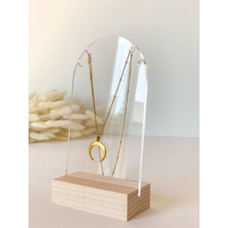 expositor de acrilico transparente joias bijuterias vitrine para colar luxo em Oferta na Shopee