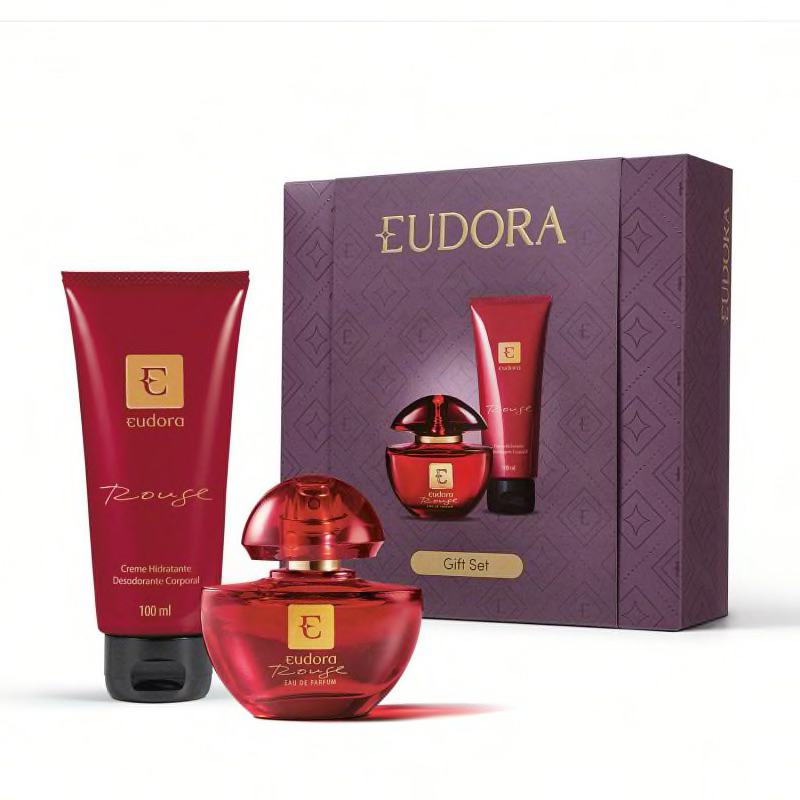 Kit Presente Eudora Rouge: Eau de Parfum 30ml + Creme Hidratante 100ml