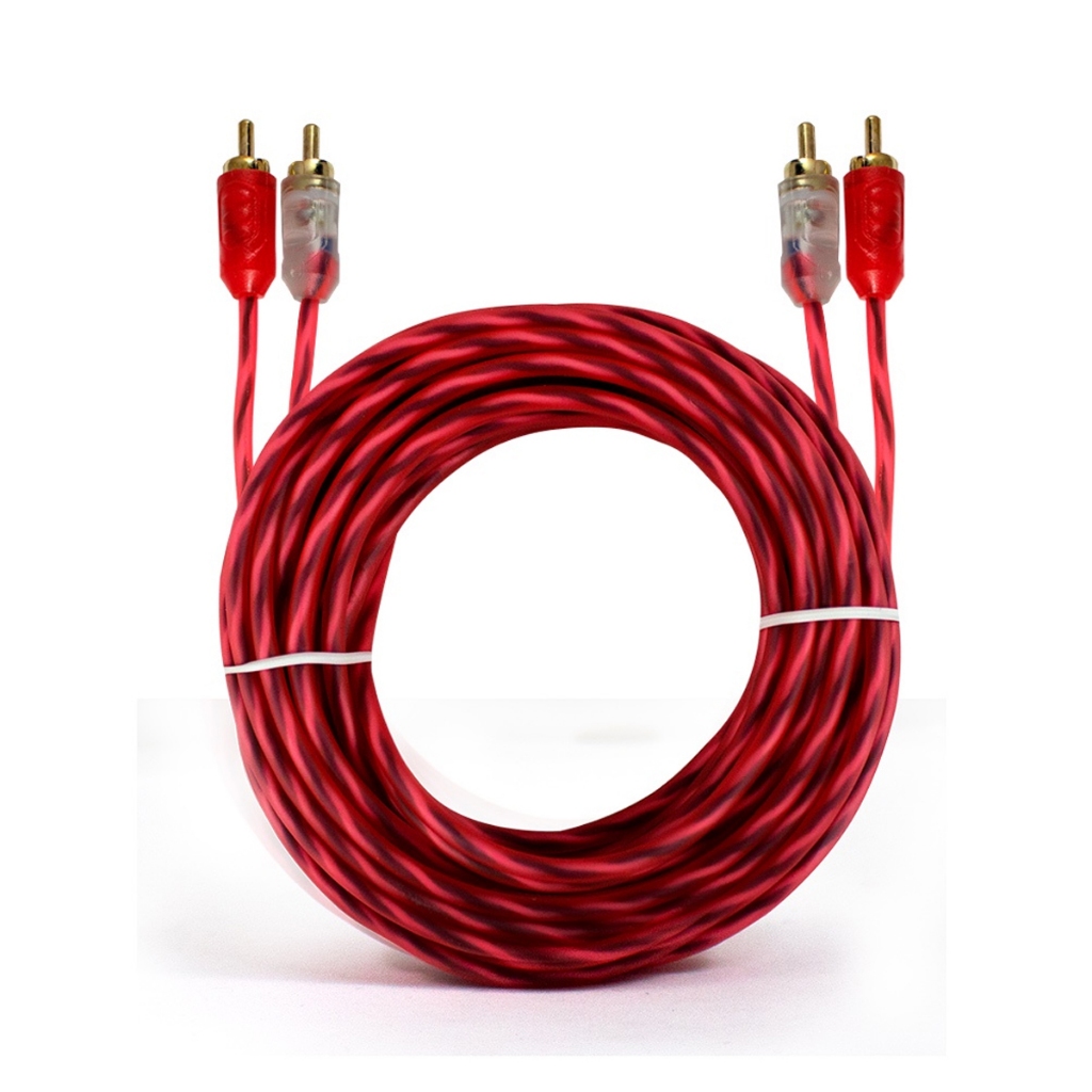 Cabo Rca 5mts Semi Blindado Cristal Bronze Audio e Video